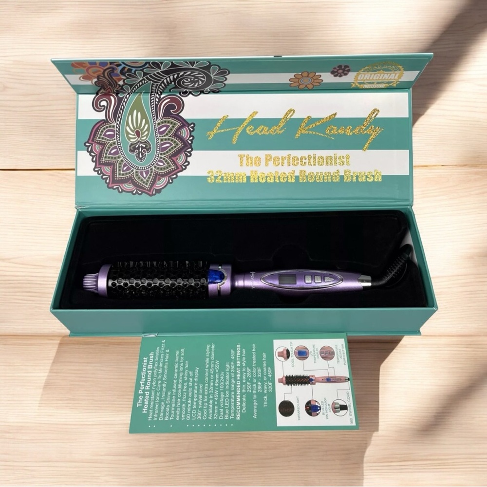 NWT Head Kandy The Perfectionist Infrared Thermal Round Brush 32mm Lavender